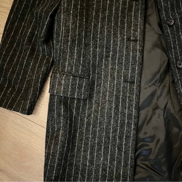 Classic Wool Blend Spring Coat, Sz L - Picture 3 of 12